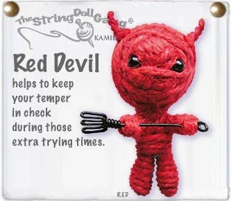 String Doll - Red Devil Keychain