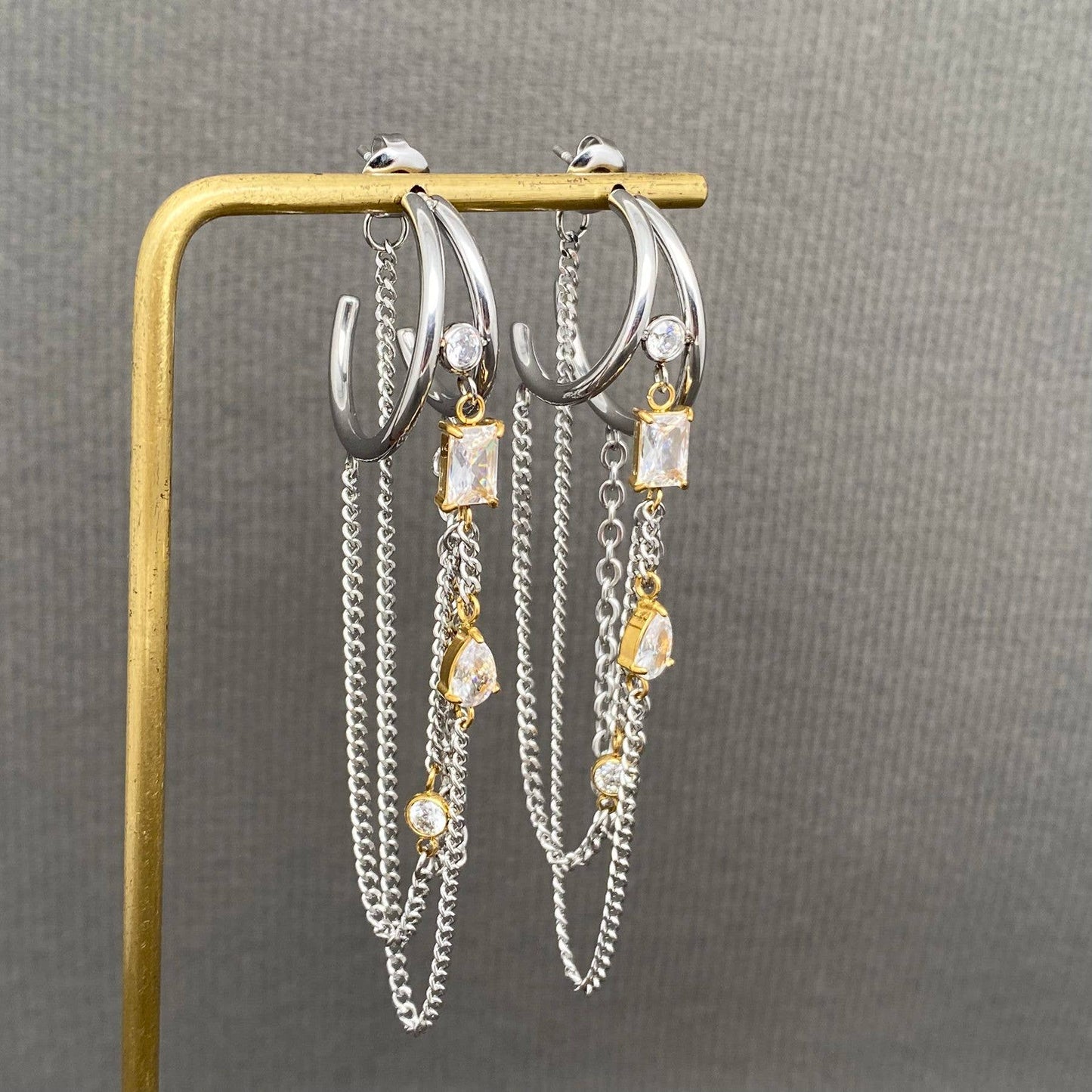 Earrings - Chain Fringe
