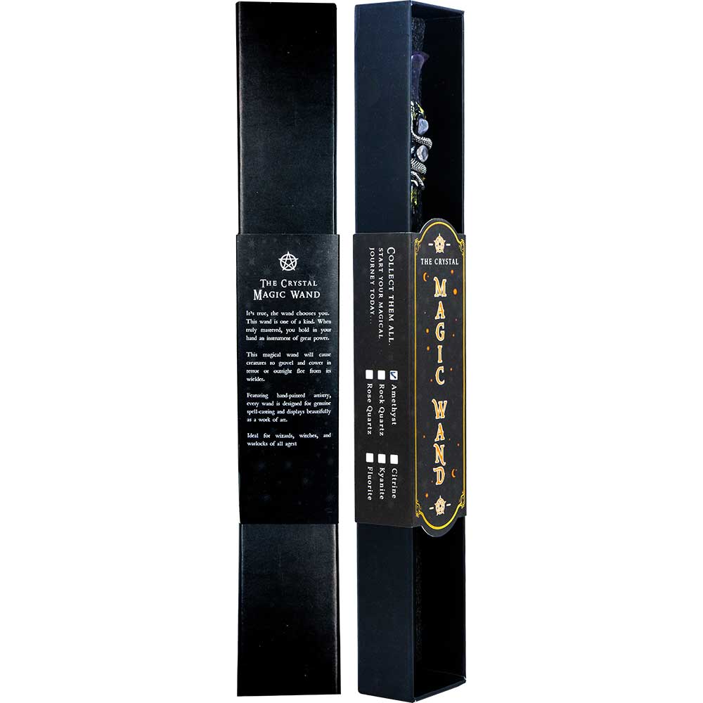Magic Wand w/ Gift Box - Amethyst Moon & Snake (Each): Amethyst