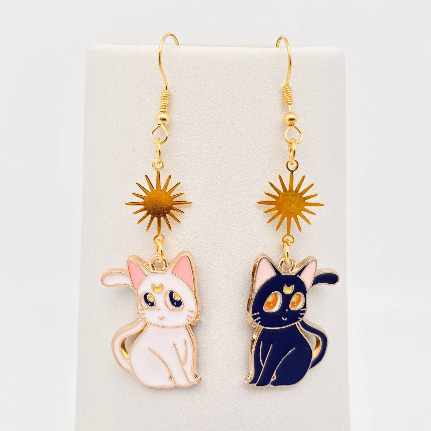 Earrings - Moon Cat