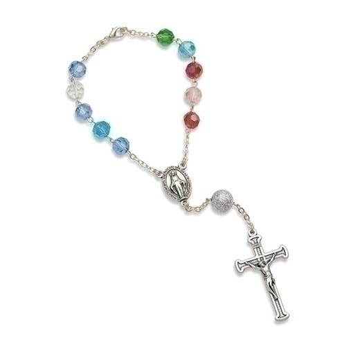 Rosary - CRYSTAL AUTO ROSARY - 7.5"L