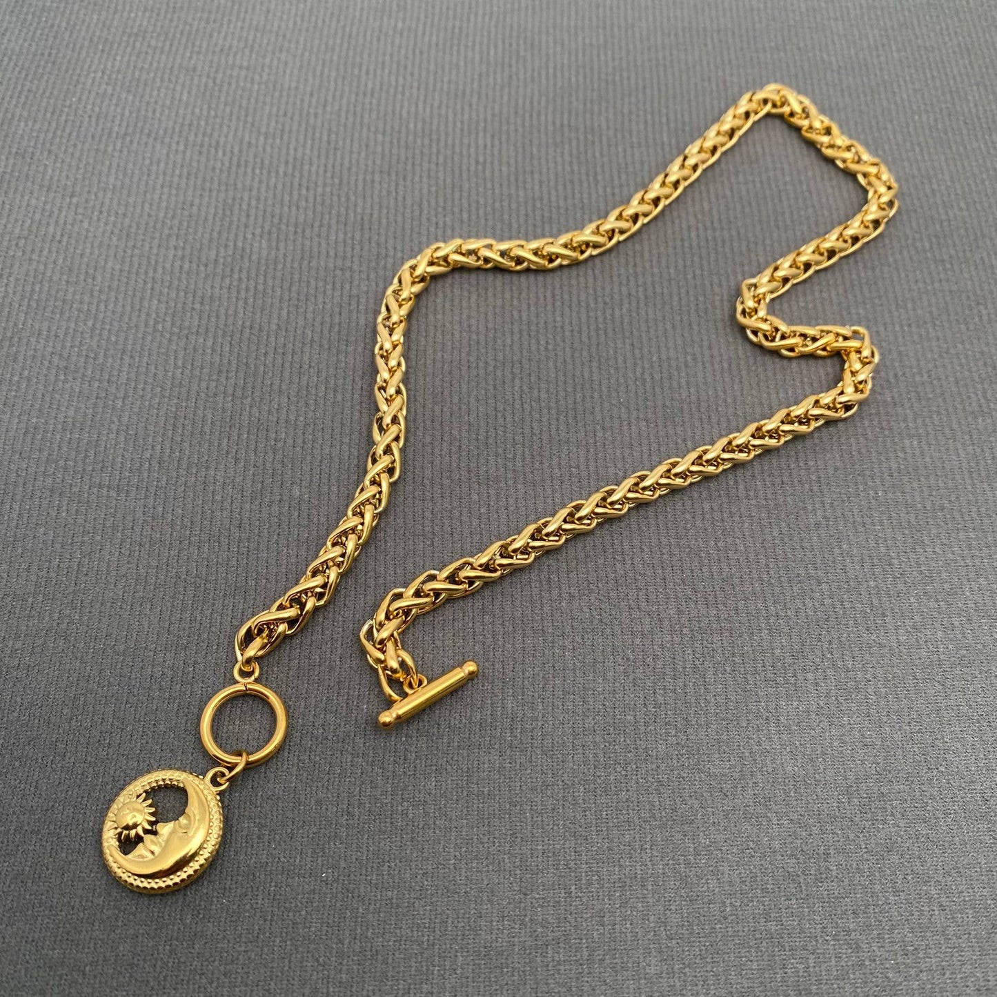 Moon & Sun Charm Necklace