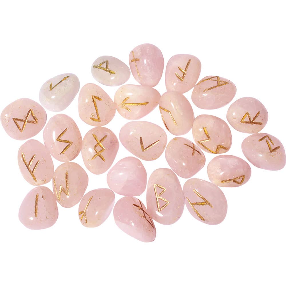 Gemstone Rune Set Rose Quartz