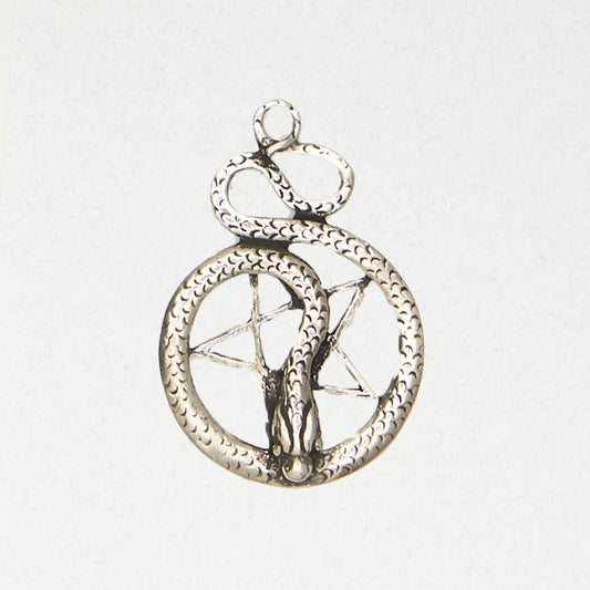 Wicca Pewter Pendant - Pentacle of the Snake