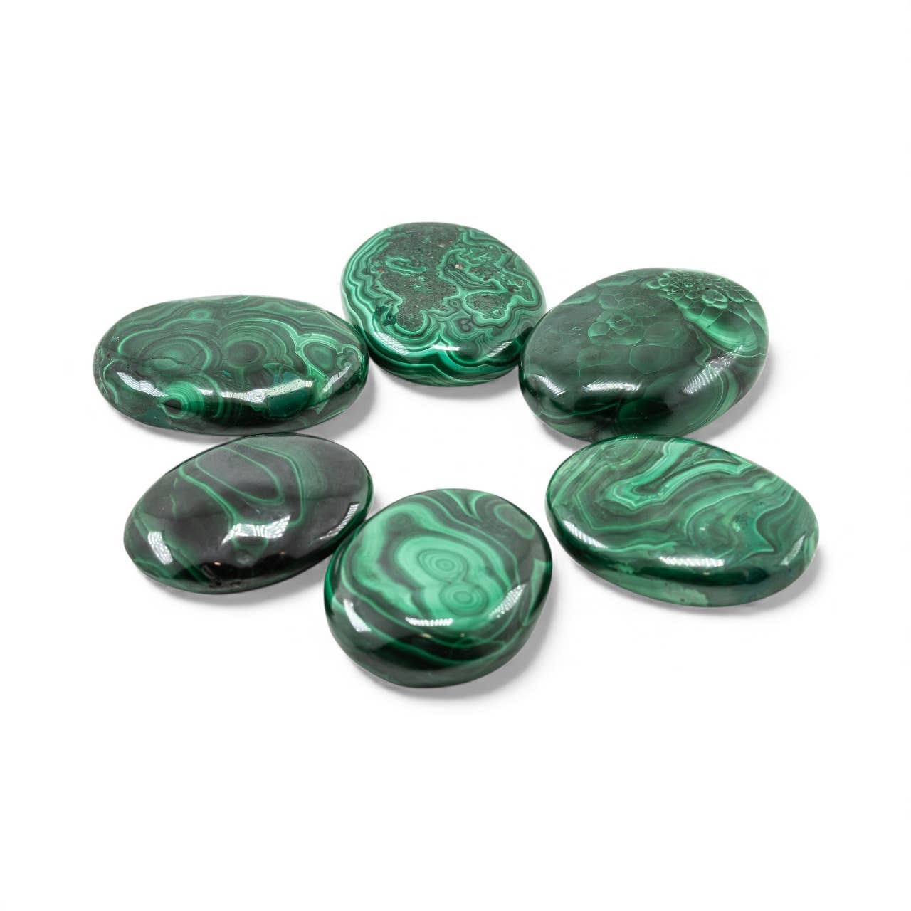 Malachite Pillows Palm Stone (Individual)
