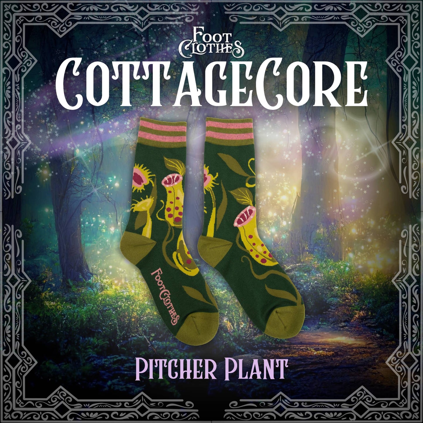 Socks - Foot Clothes - Pitcher Plant Crew Socks