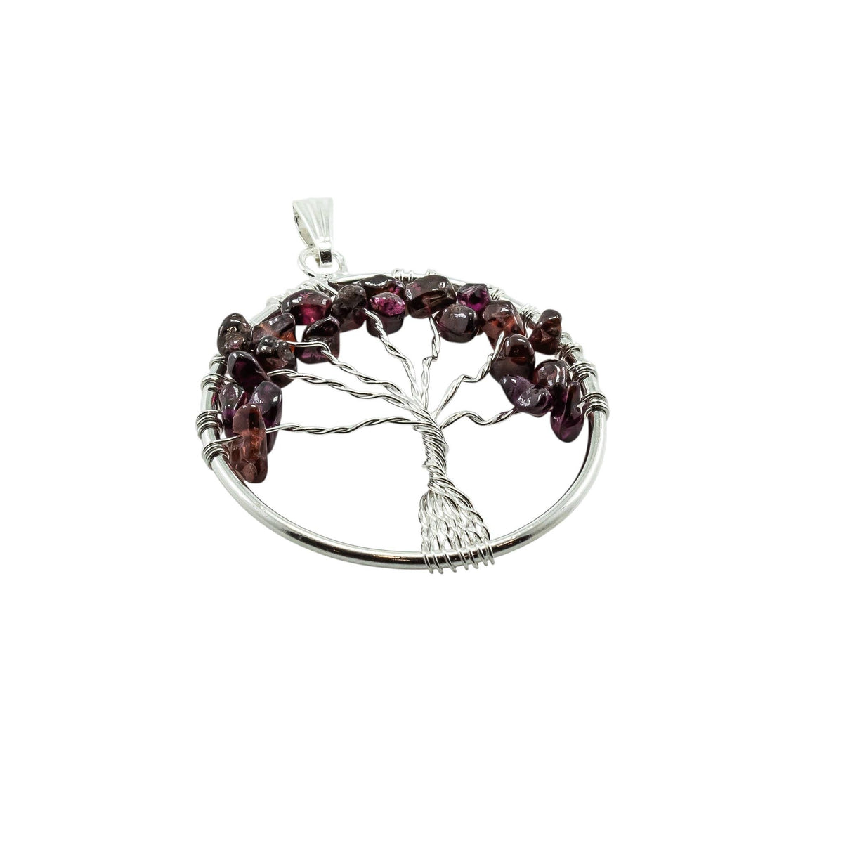 Tree of Life Gemstone Pendant Necklaces: Green Aventurine