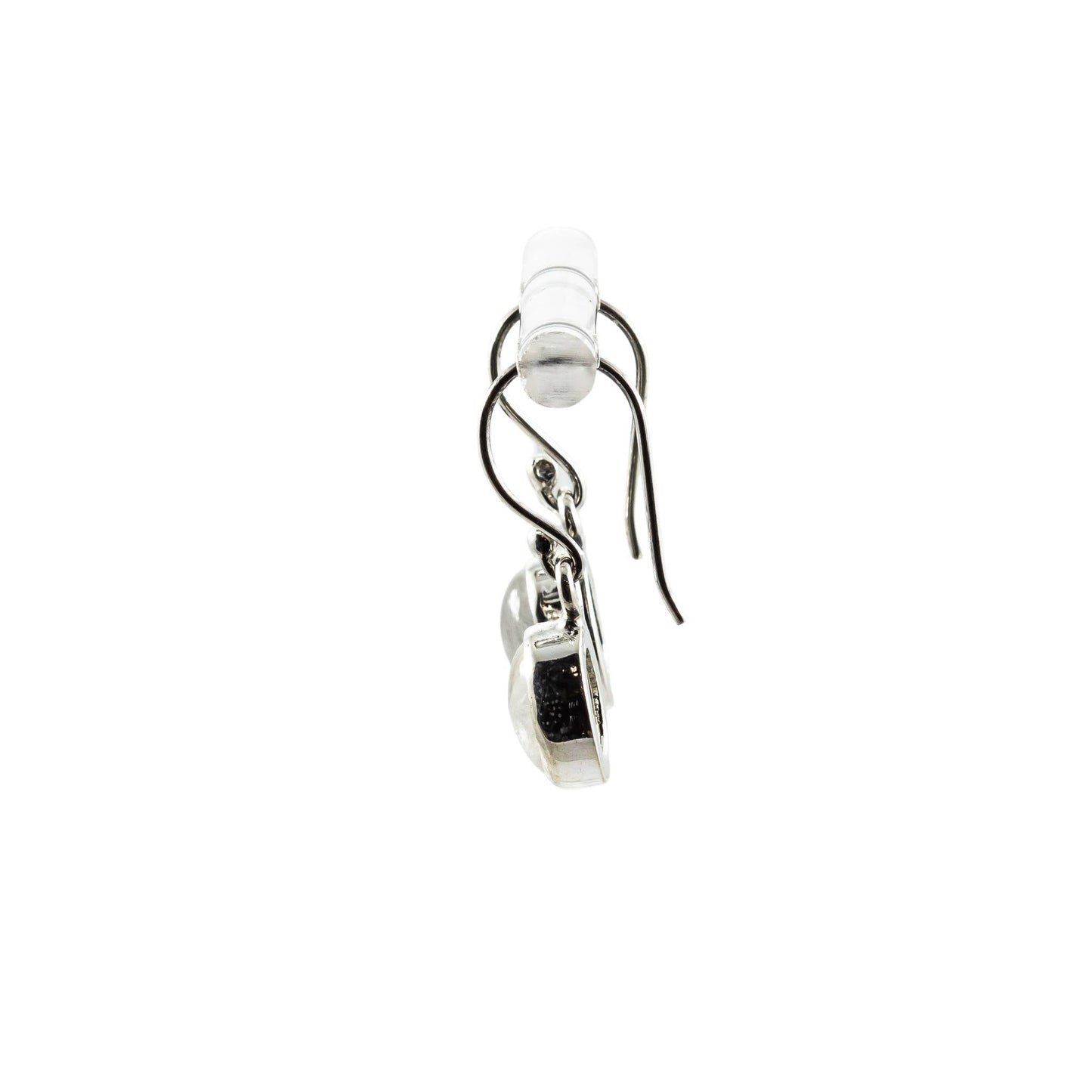 Rainbow Moonstone Sterling Silver Dangling Earrings Oval