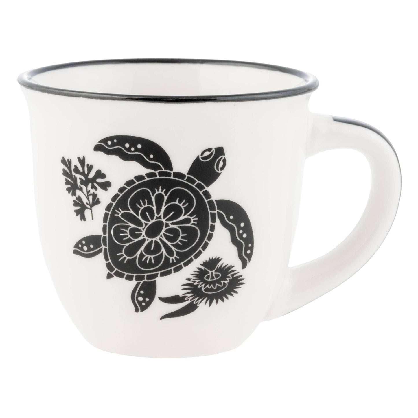 Turtle Boho B&W Espresso Mug