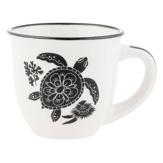 Turtle Boho B&W Espresso Mug