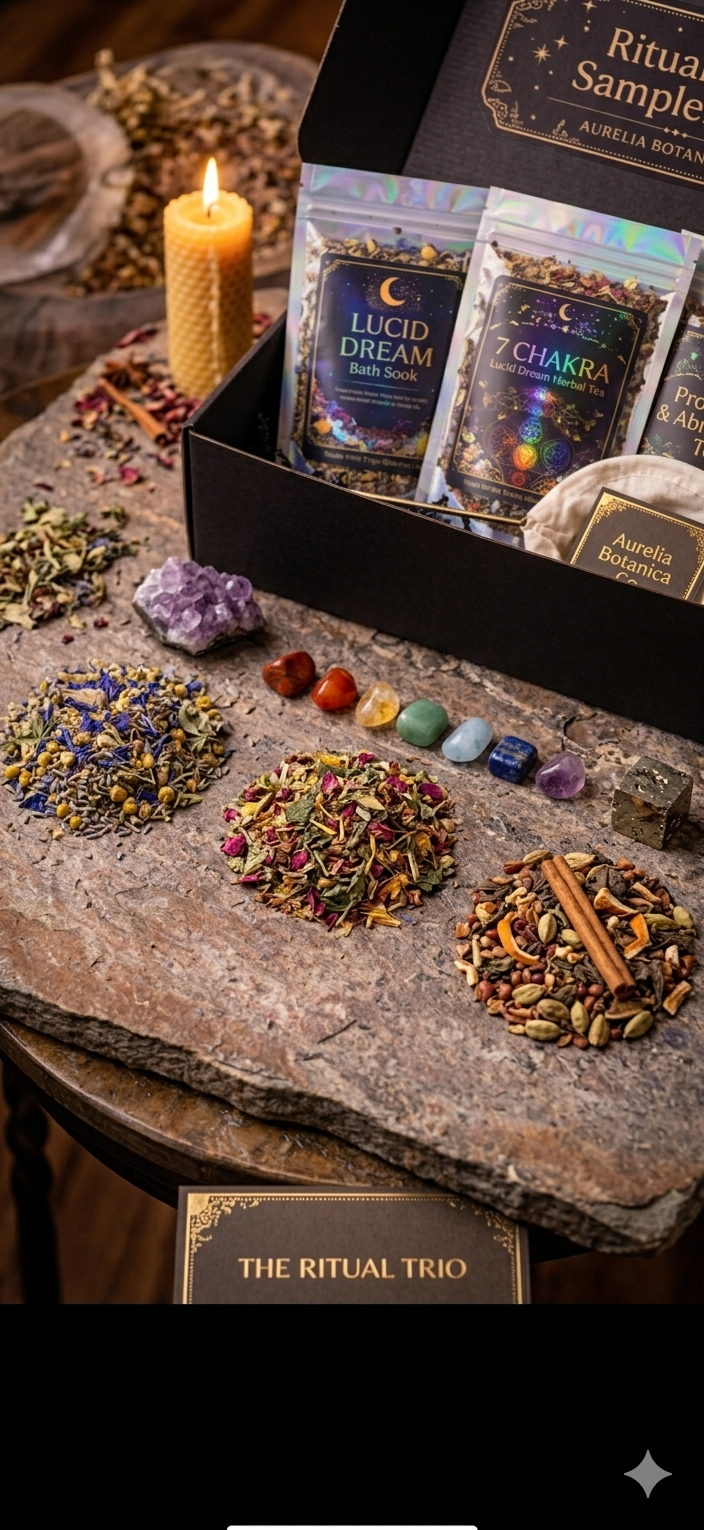 Chakra Balancing Loose Leaf Herbal Tea for Ritual & Meditation | Spiritual Tea Blend for Mindfulness, Energy Cleansing Intentional Living: Sample Pouch