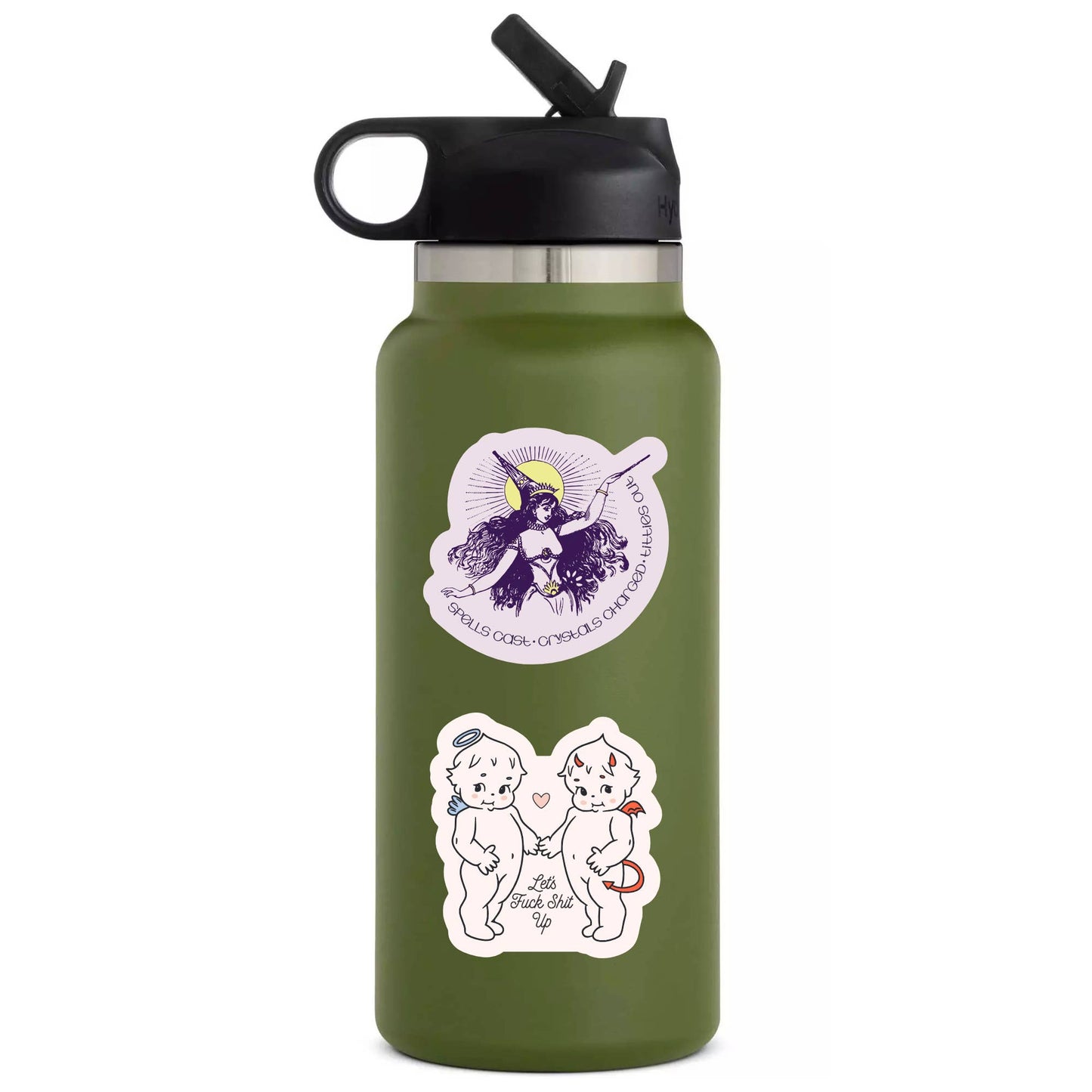 Funny Clever Crystal Plant Witch High Quality Vinyl Sticker