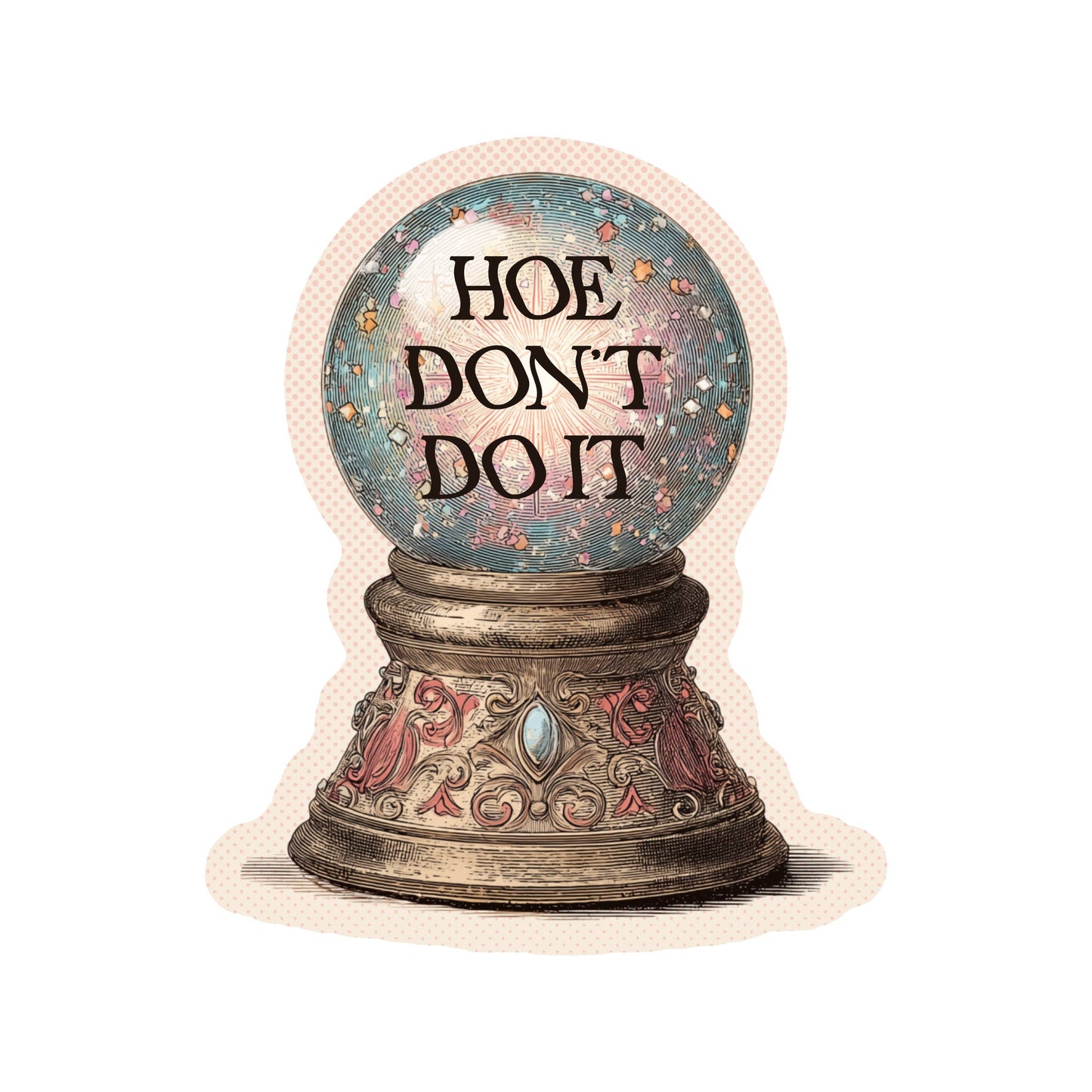 Funny Omen Crystal Ball High Quality Vinyl Sticker