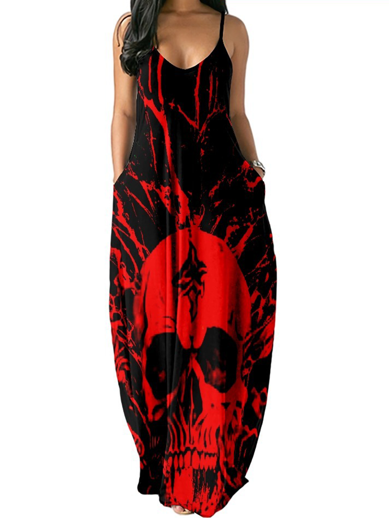 Skull Print Dress: XL