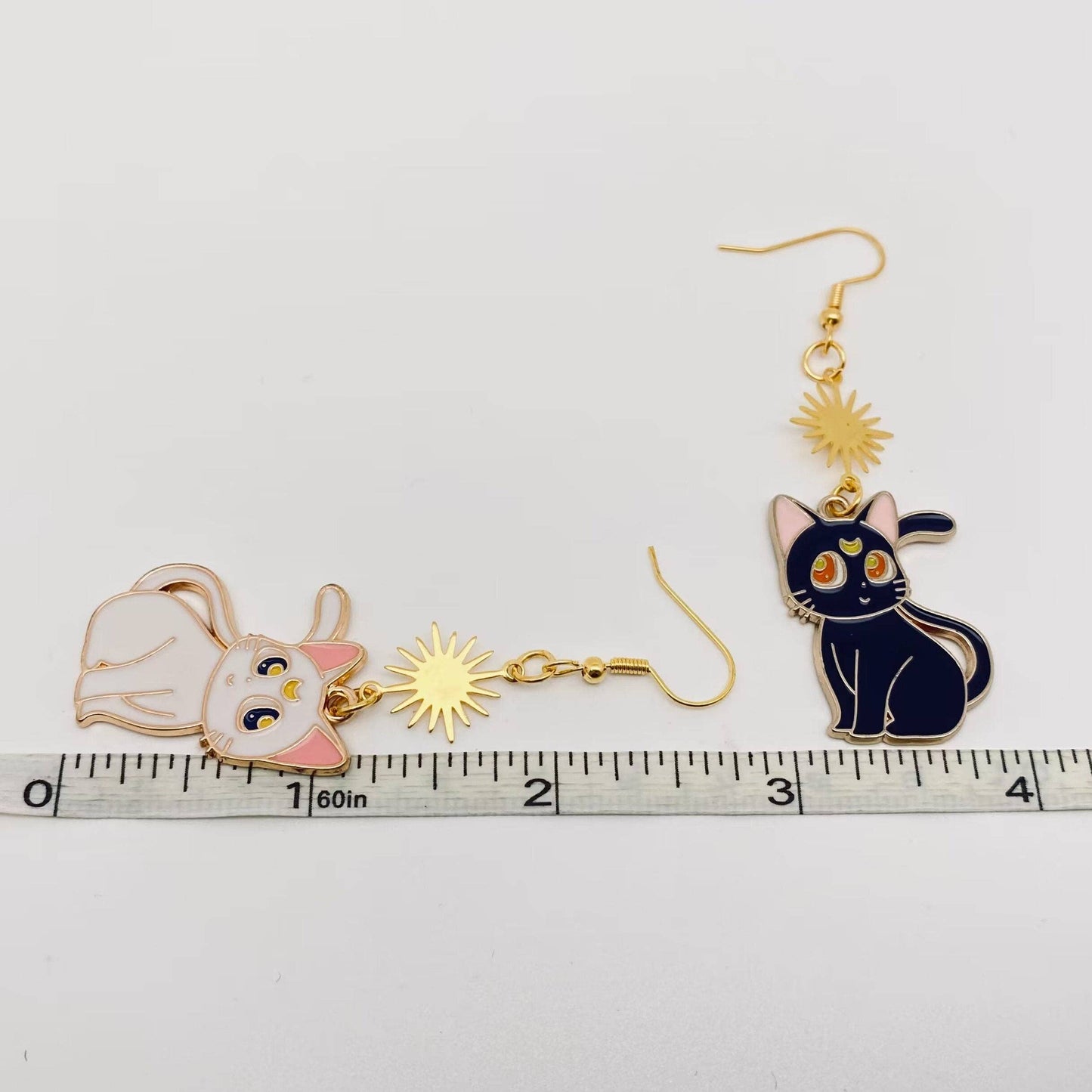 Earrings - Moon Cat