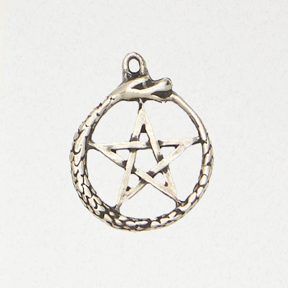 Wiccan Pendant - Oroborus: Pewter