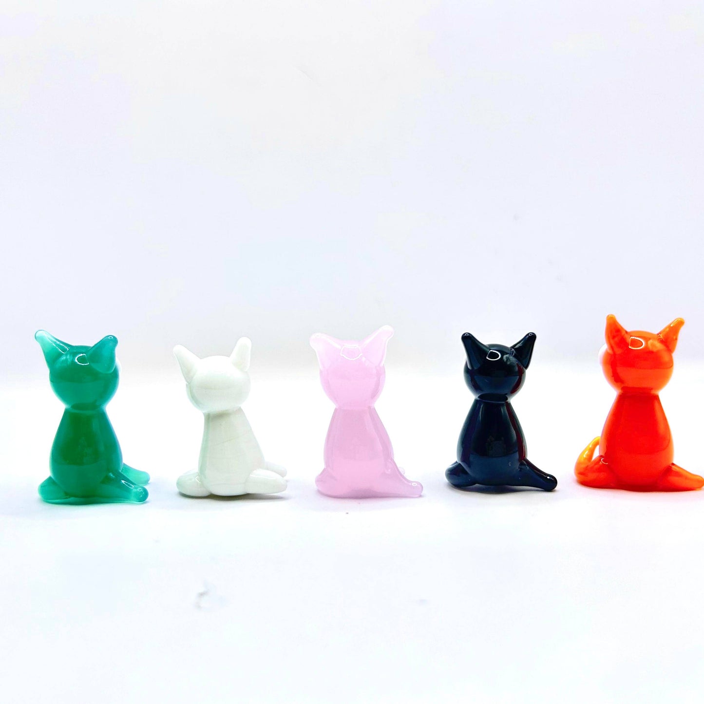 Figurine - Handblown Glass Mini Cat