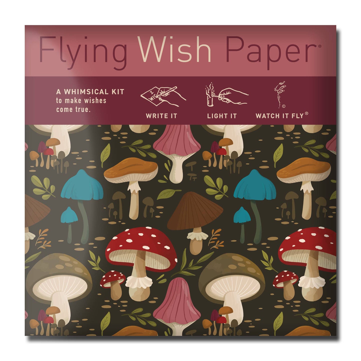 Flying Wish Paper - Mushrooms / Wish-Making Kit / 15 WISH PAPER™ + Accessories