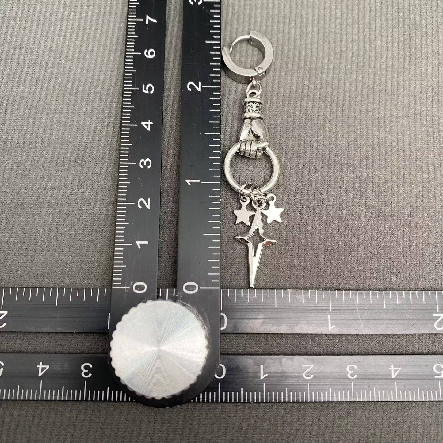 Gothic Hand Catch Star Huggie Earrings - GT