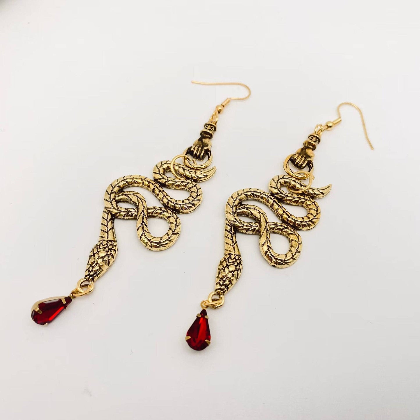 Earrings - Silver Snake