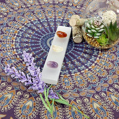 Selenite Crystal Charging Station - Natural Selenite Plate