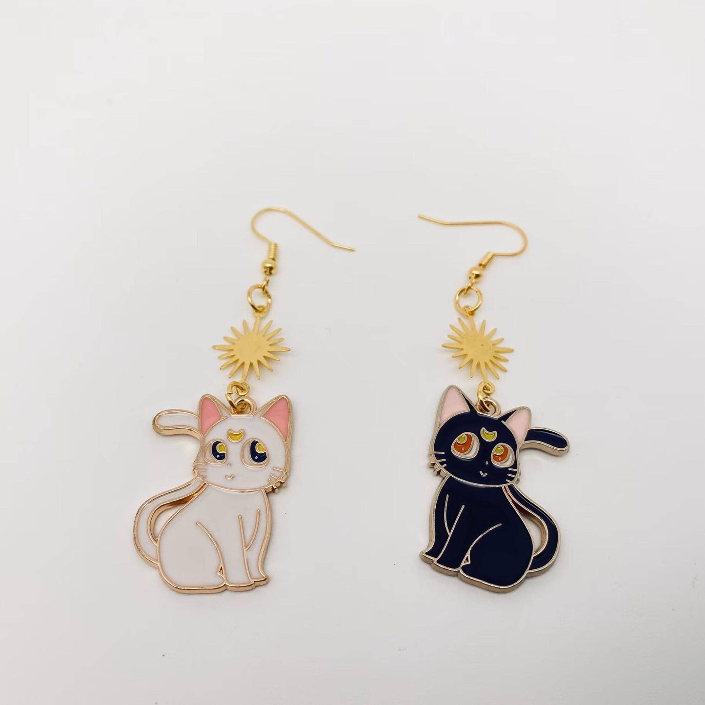 Earrings - Moon Cat