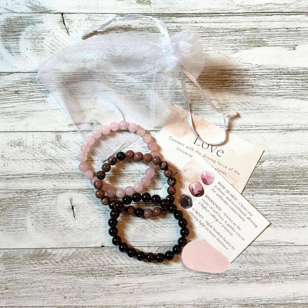 Intentions Bracelet Set - 8mm Love