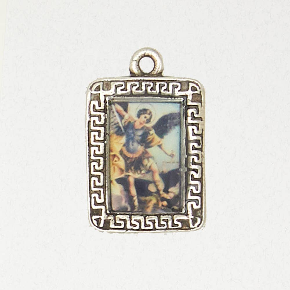 Religious Pewter Pendant Necklace - St. Michael: Pewter