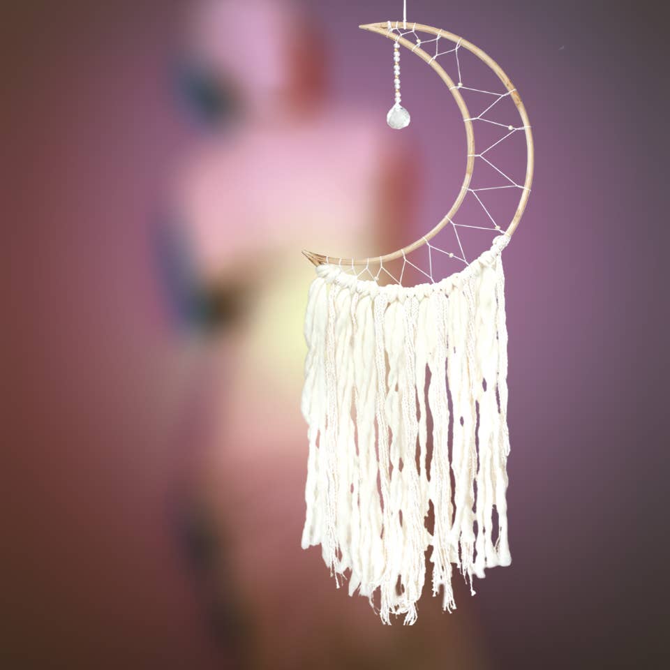 SALE! Was $20.00 - Large White Moon Wall Decor