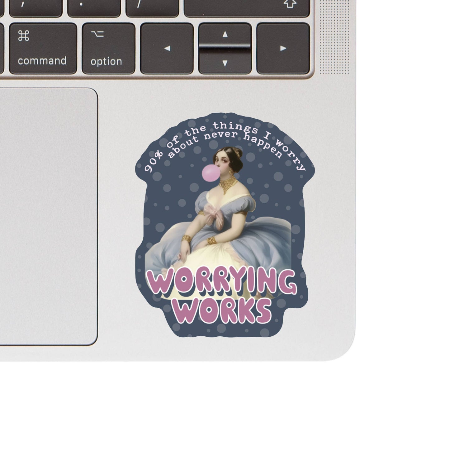 Victorian Woman Funny Worry High Quality Vinyl Sticker