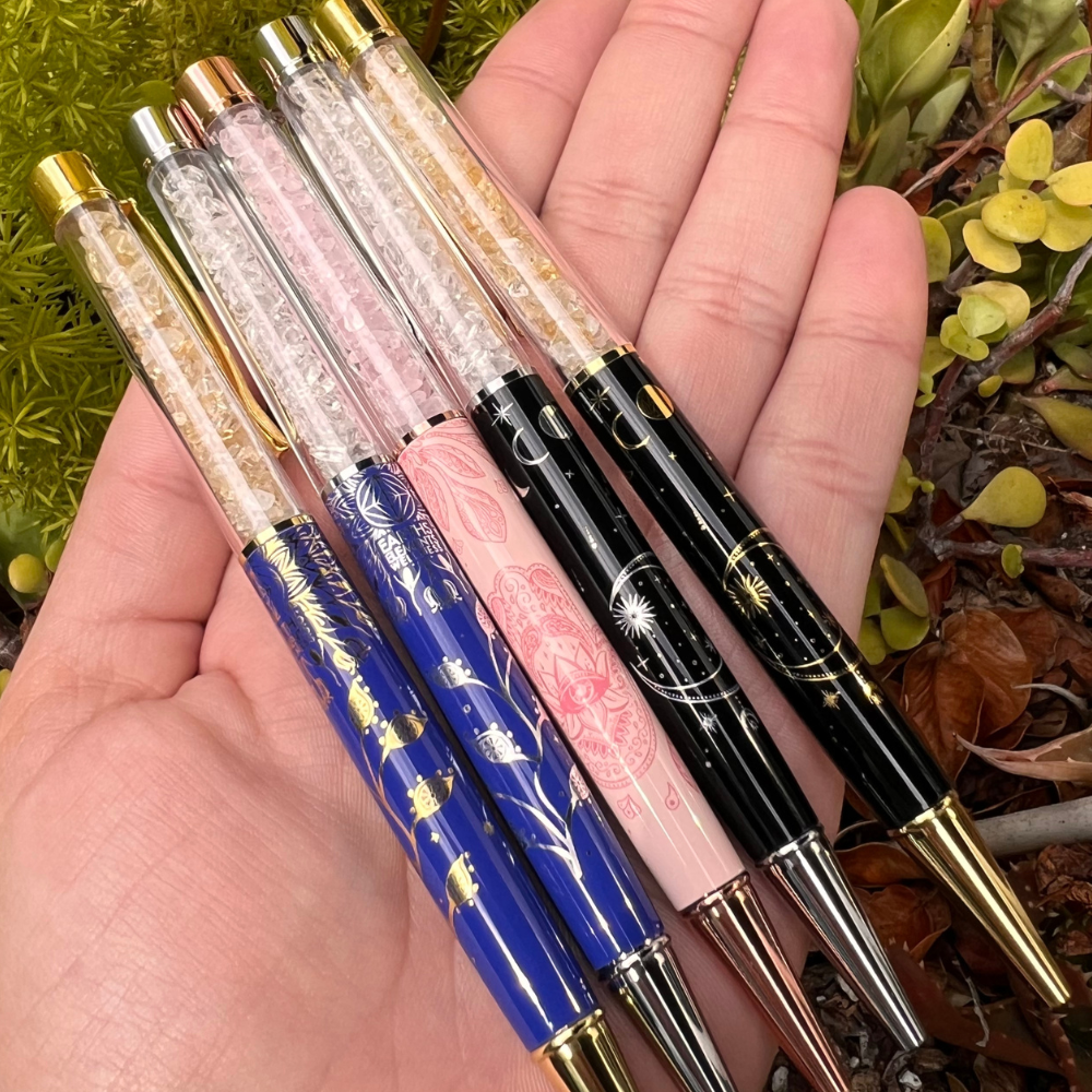 Crystal Pens - Moon Phase - Silver