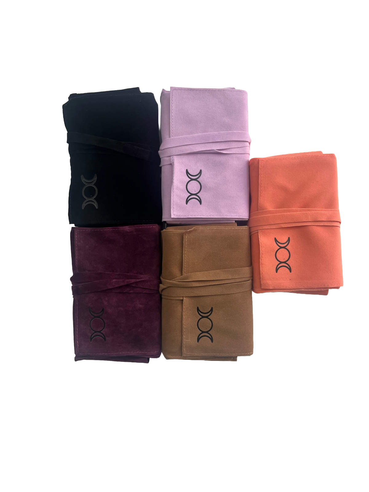 Triple Moon Velvet Tarot Bags: Brown