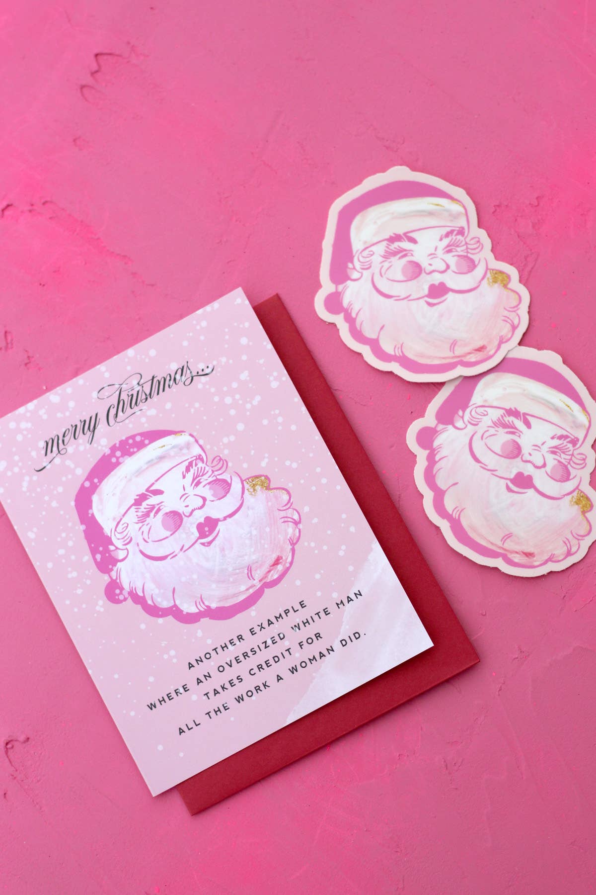 Stickers - Kitty Meow KM - Pink Santa Claus Sticker