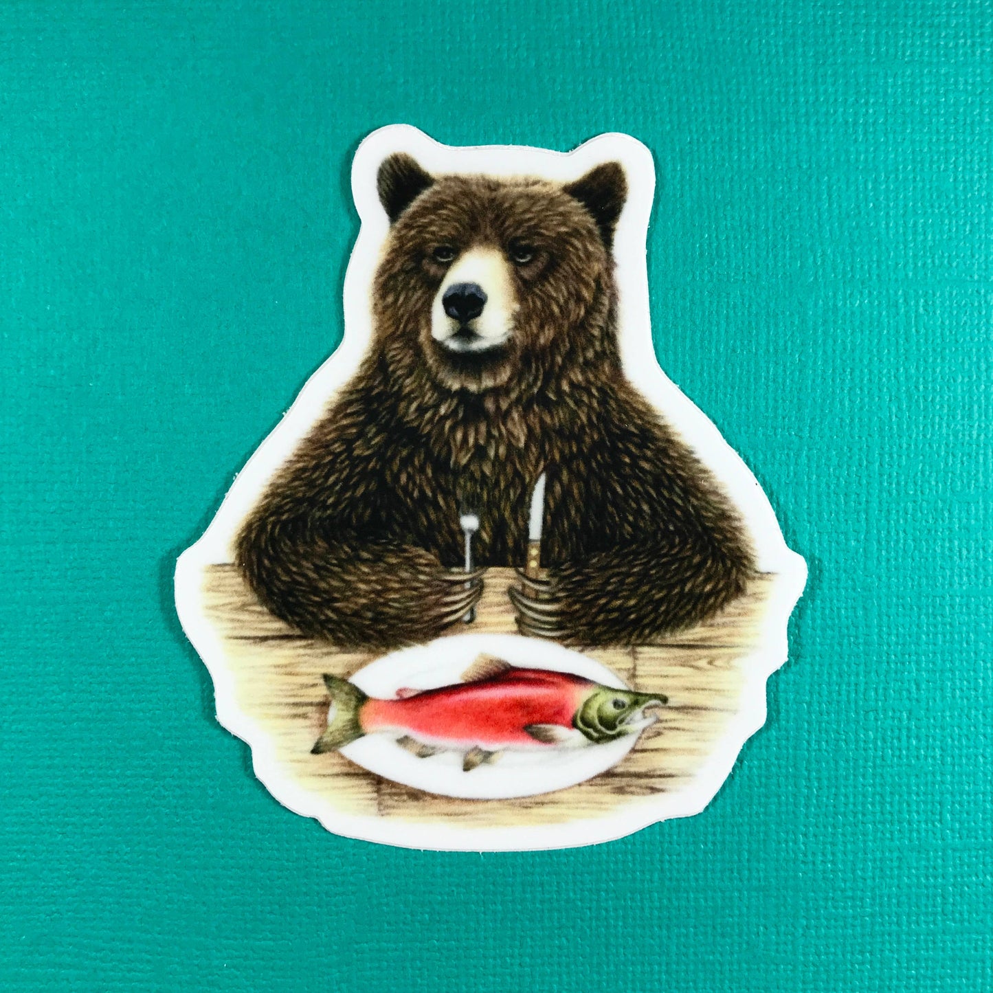 Stickers - Abundance Illustration - Bear and Salmon
