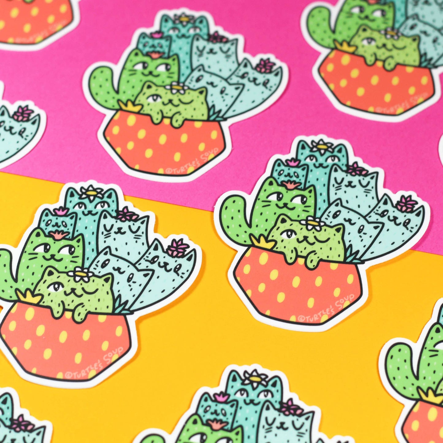 Stickers - TS - Cactus Cats Cacti Garden