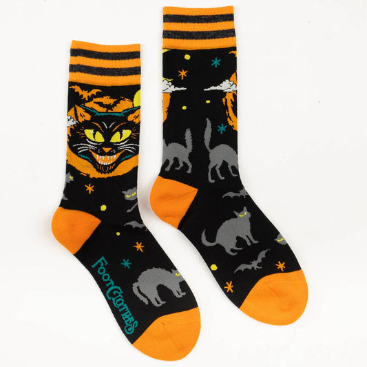 Socks - Foot Clothes - Vintage Black Cat Crew