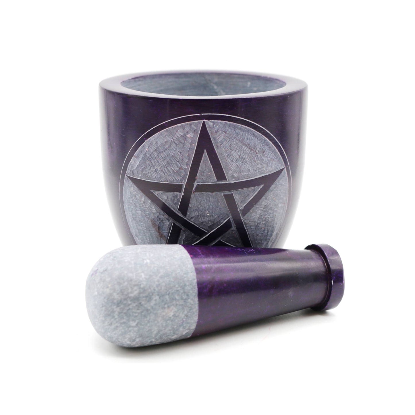 Purple Pentacle Soapstone M/P 4″ X 3.5"