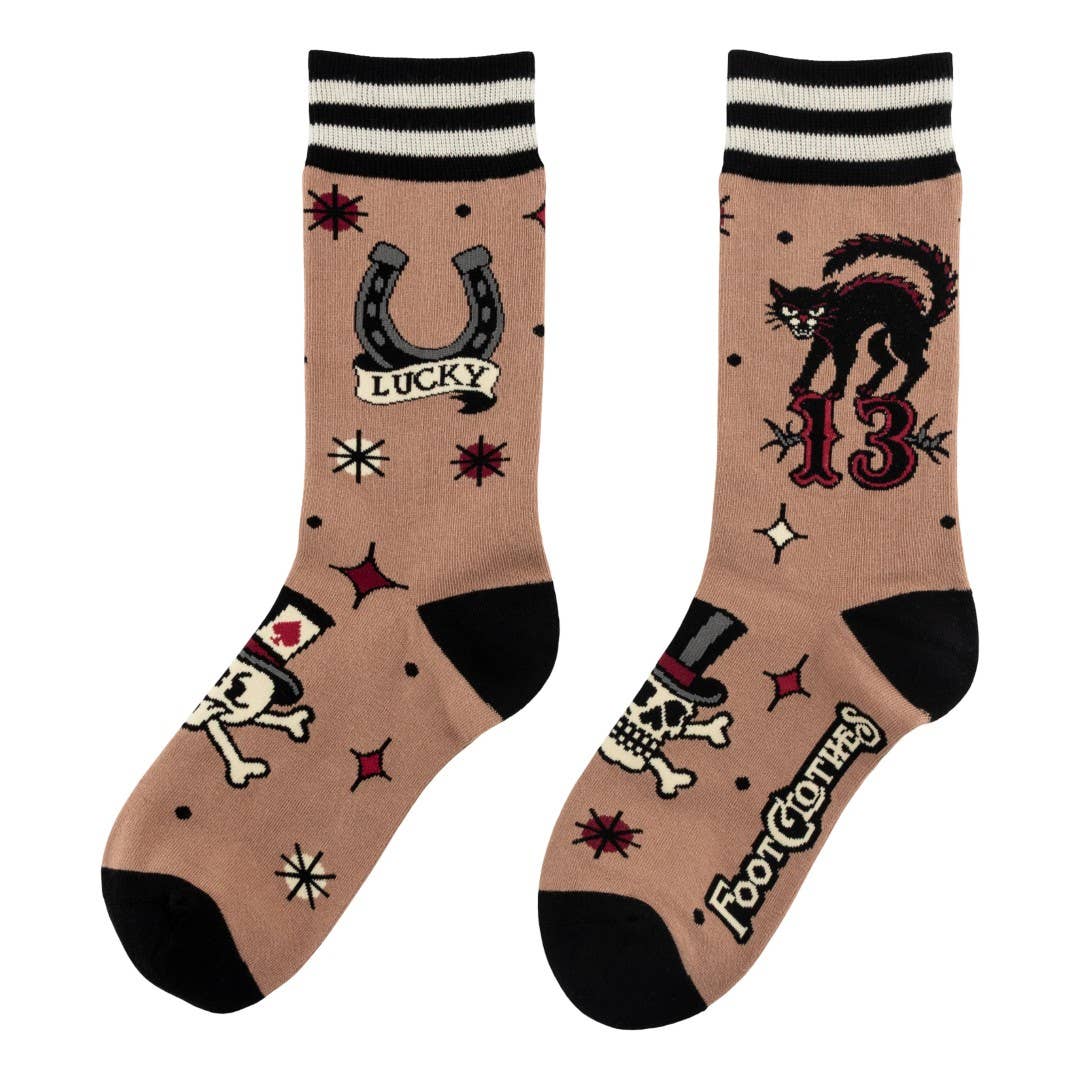 Foot Clothes - Superstitious Ink Crew Socks