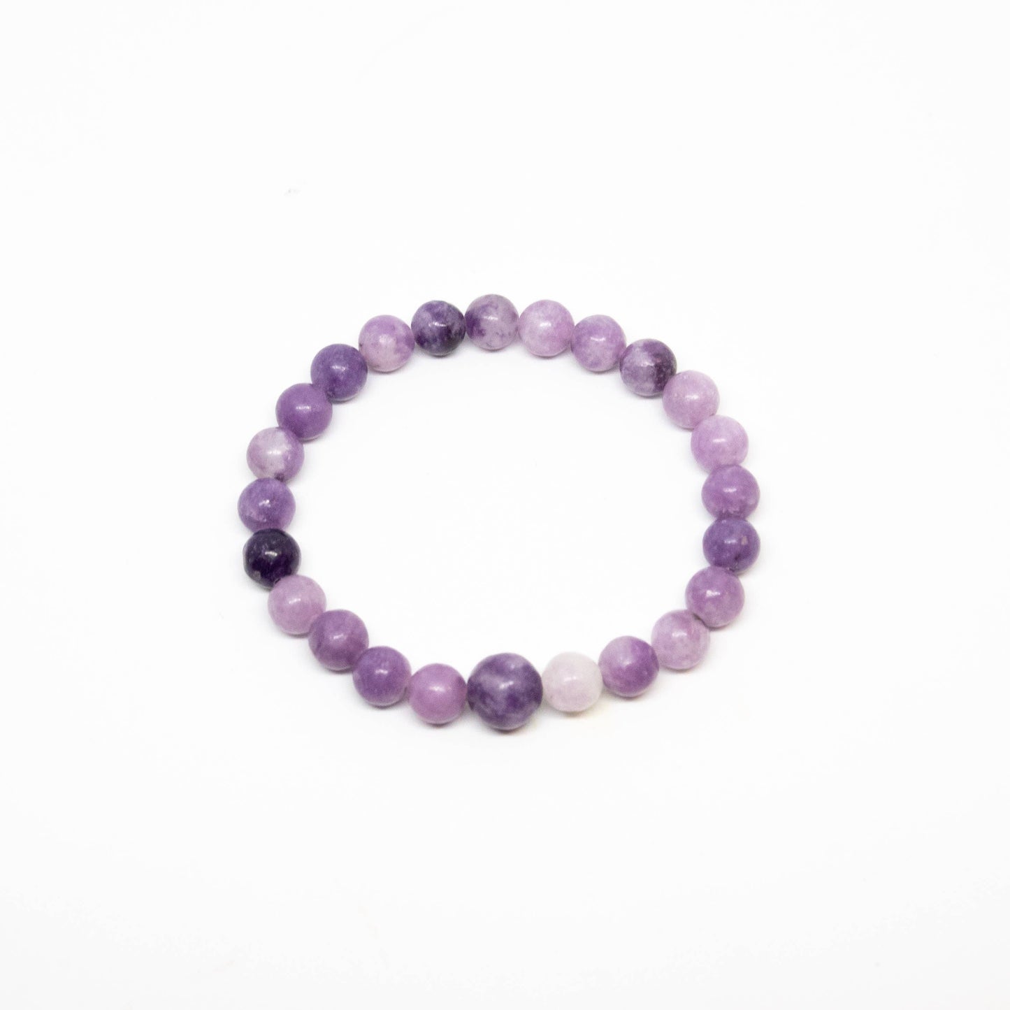 Beaded Bracelet - Lepidolite Wrist Mala - 8mm