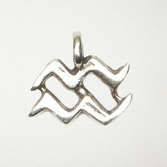 Nirvana Zodiac Pendant - Aquarius: Pewter Symbol