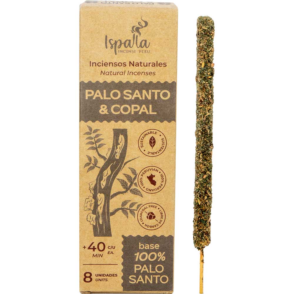 Ispalla Natural Incense - Palo Santo & Copal (8 Sticks): Palo Santo & Copal
