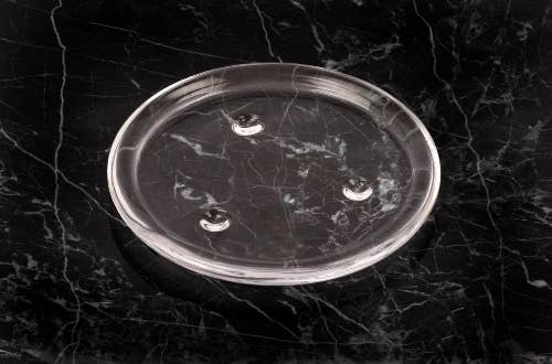 Glass 3" Diameter Pillar Plate