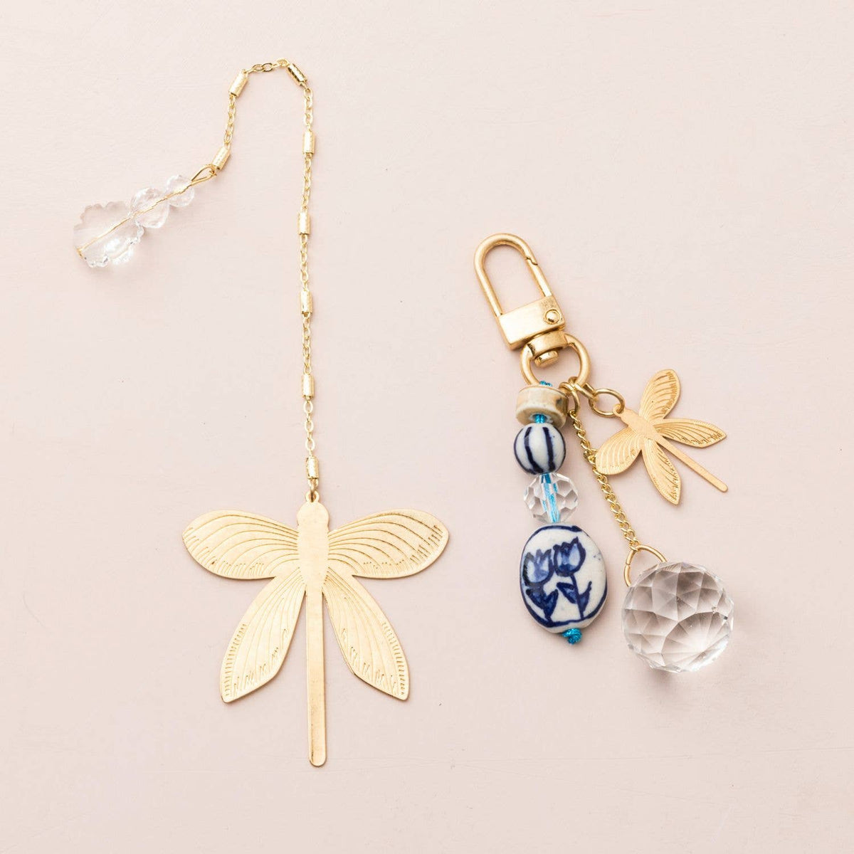 Bookmark & Keychain Set - Dragonfly/Inspiration