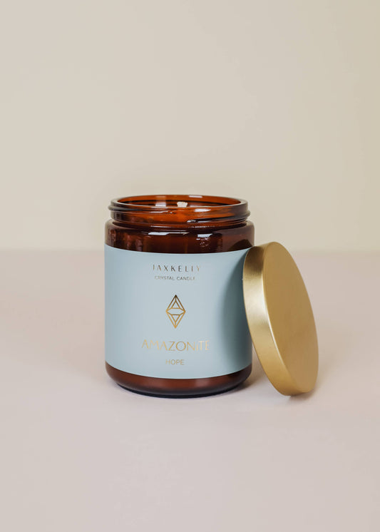 Crystal Candles - 9oz - Amazonite - Hope