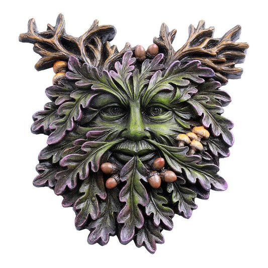 Greenman Plaque - Horns, Acorns, Mushrooms