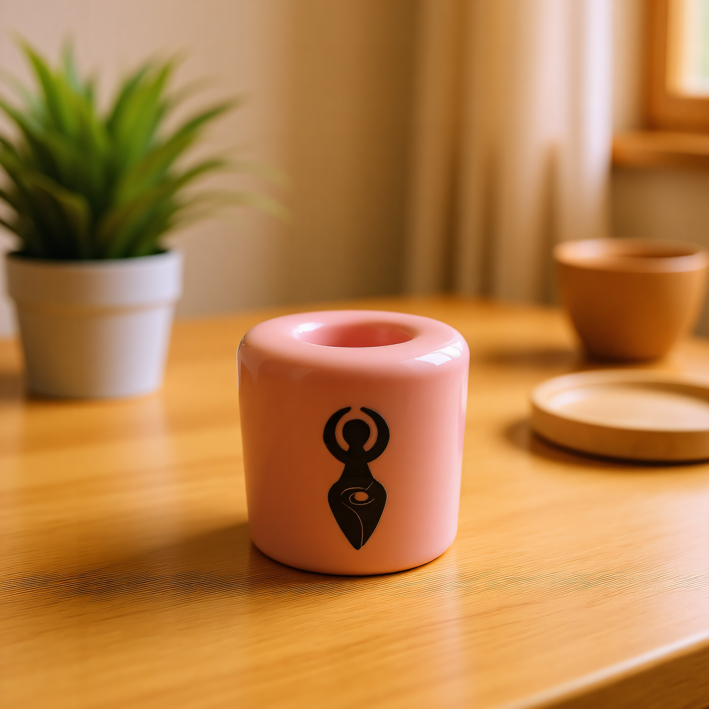 Ceramic Candle Holder Pink Pack of 5
