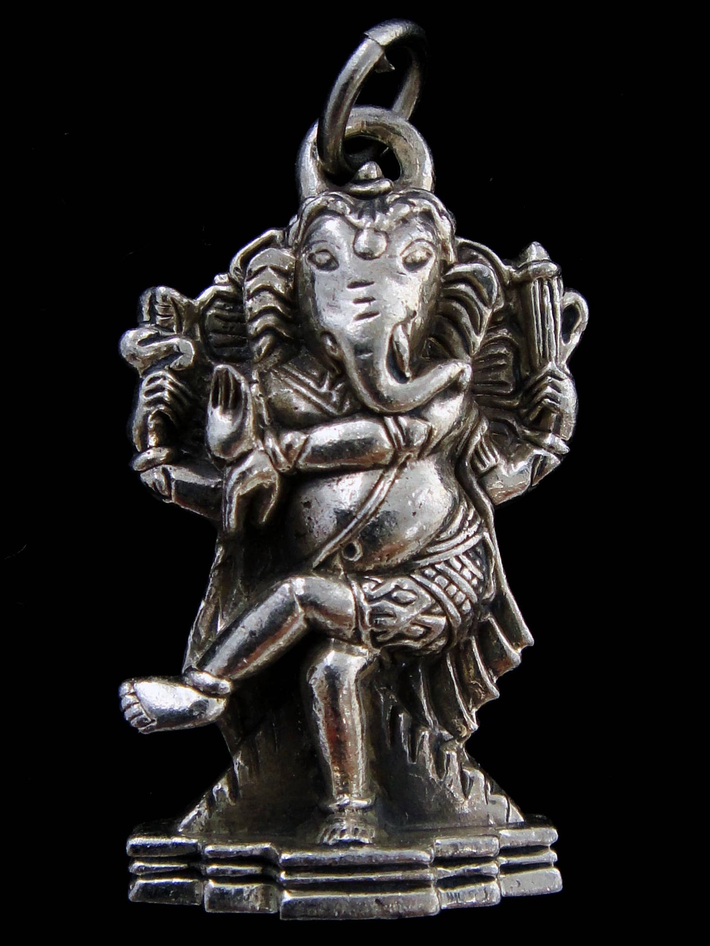 Brass Deity Pendant- Ganesh Dancing