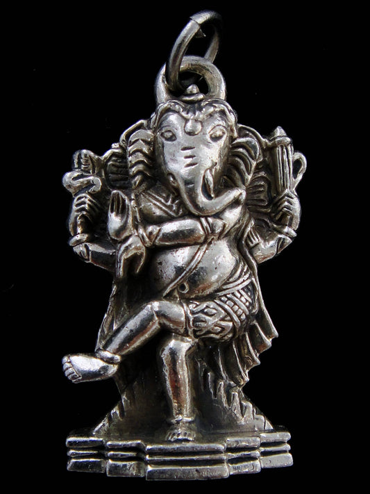 Brass Deity Pendant- Ganesh Dancing