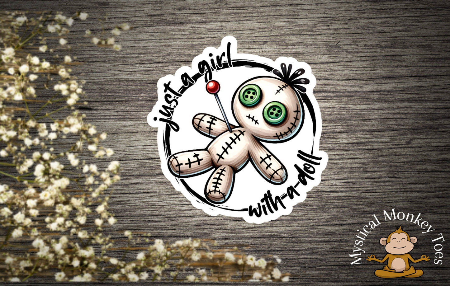 Funny Just A Girl Vinyl Sticker