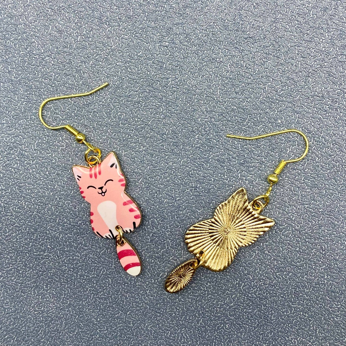 Calico Cat Dangle Earrings